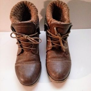 REFRESH WOMENS BOOTS SIZE 8-1/2 LINED MEDIUM BROWN